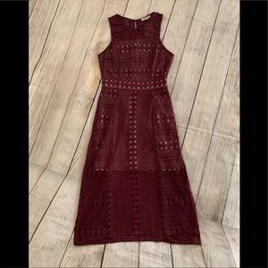 Skies are Blue maroon sleeveless dress NWT